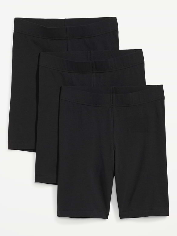 Cuissard en jersey à taille haute, entrejambe de 20 cm (paquet de 3)