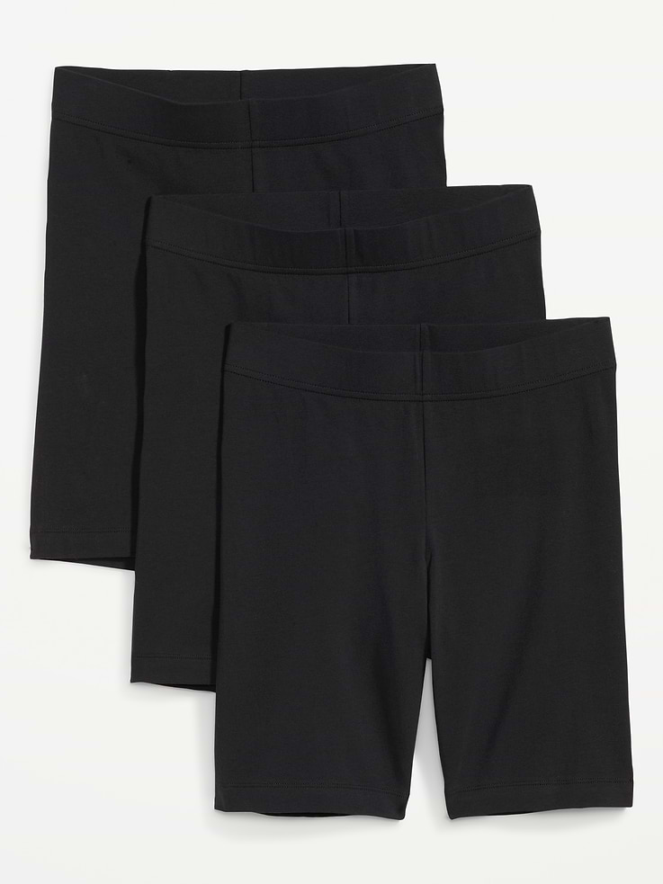 Image number 4 showing, High-Waisted Jersey Biker Shorts 3-Pack -- 8-inch inseam