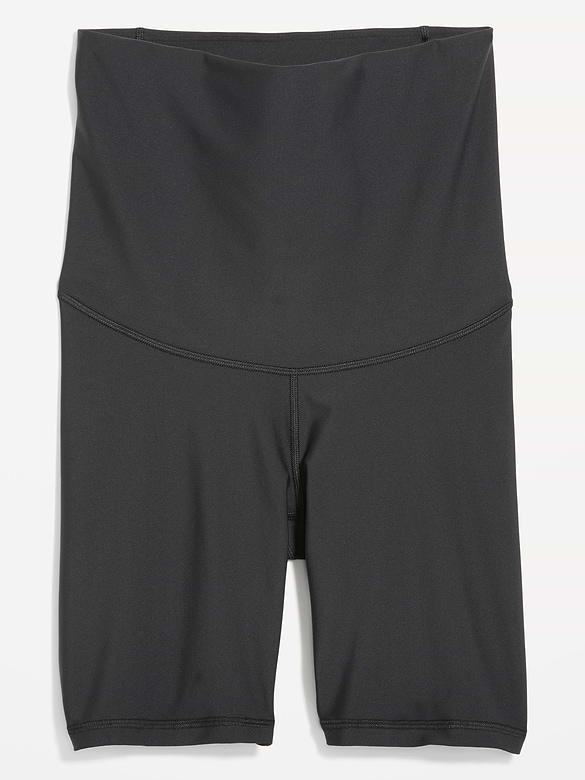 Maternity Full-Panel PowerSoft Postpartum Support Biker Shorts -- 8-inch inseam