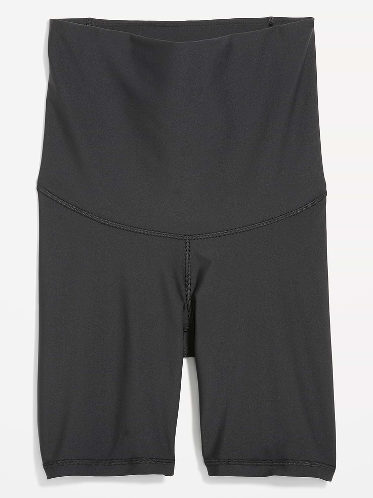 Image number 5 showing, Maternity Full-Panel PowerSoft Postpartum Support Biker Shorts -- 8-inch inseam