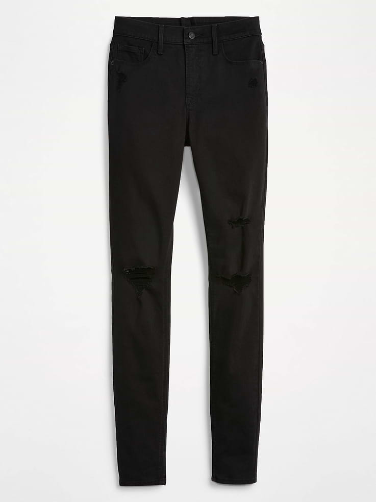 Image number 5 showing, High-Waisted Rockstar Super-Skinny Jeans