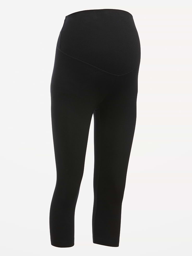 L'image numéro 4 présente Legging court en jersey à panneau intégral de Maternité (paquet de 2)