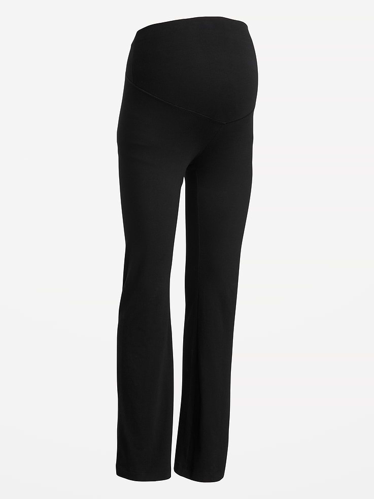 L'image numéro 4 présente Legging de maternité évasé à panneau complet
