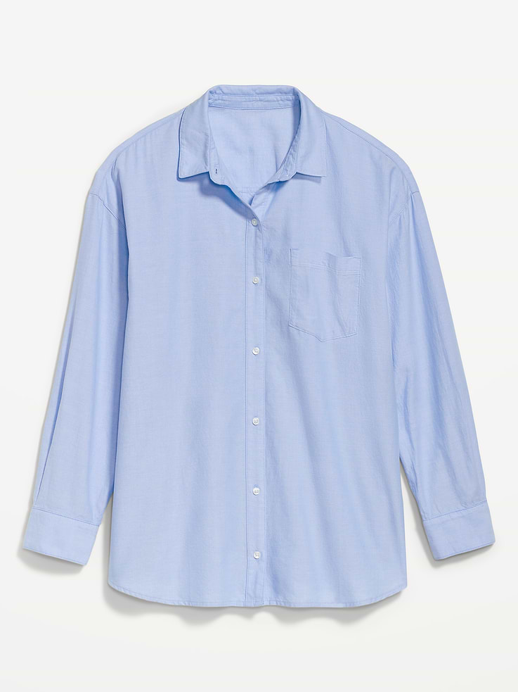 Image number 3 showing, Oversized Button-Down Boyfriend Shirt