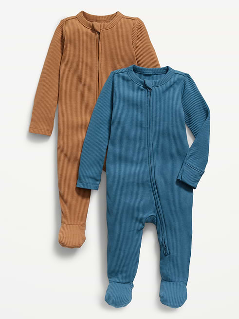 Sleep Sleep & Play 2-Way-Zip Footed One-Piece 2-Pack for Baby on clearance at Old Navy — 47% off