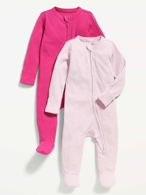 Sleep & Play 2-Way-Zip Footed One-Piece 2-Pack for Baby