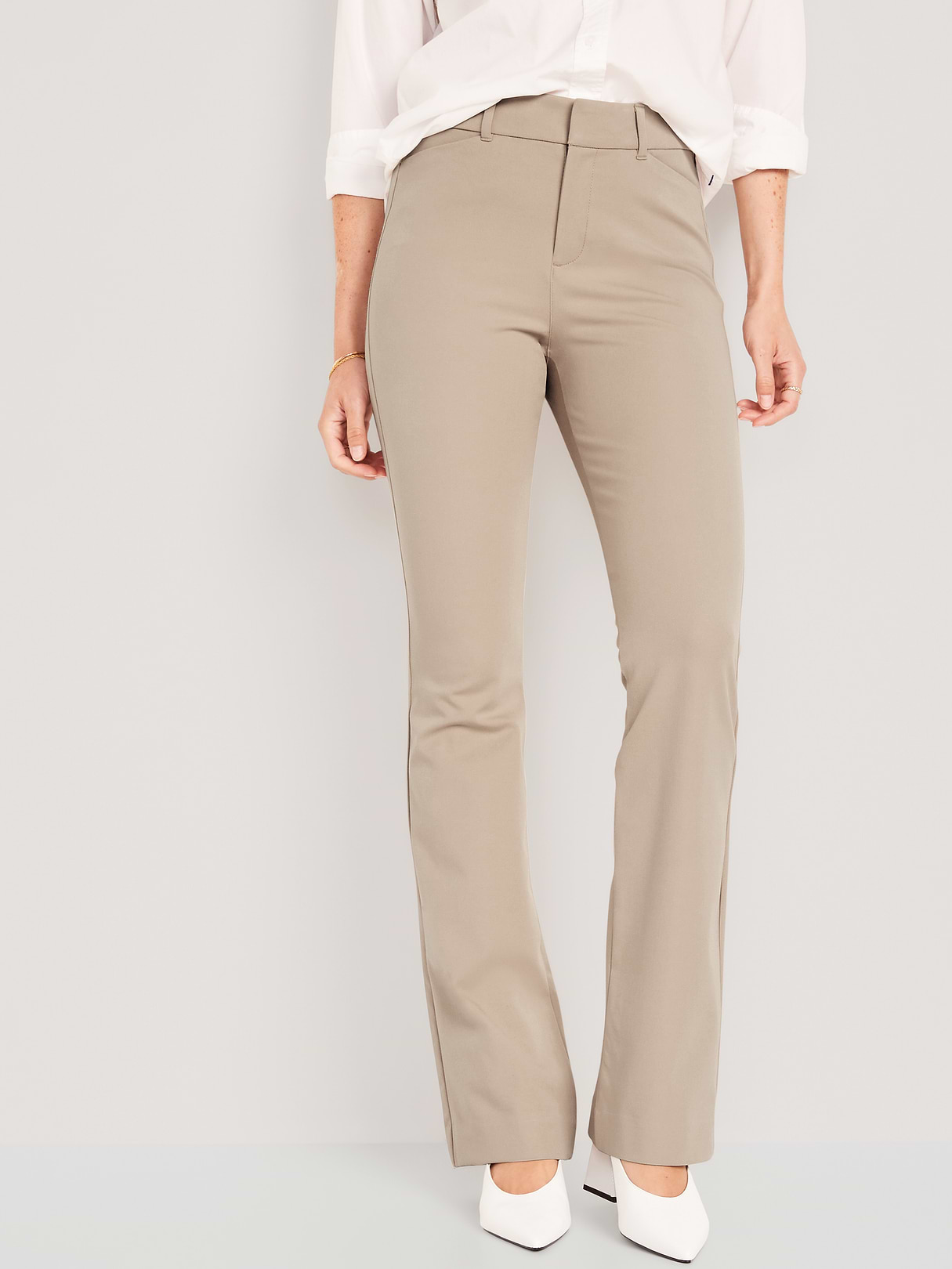 High-Waisted Pixie Flare Pants - Mocha Taffy by Old Navy