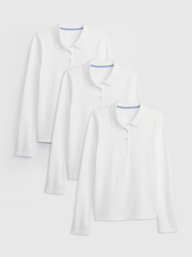 Image number 1 showing, Kids Uniform Polo Shirt (3-Pack)