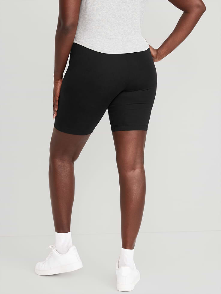 Image number 2 showing, High-Waisted Jersey Biker Shorts 3-Pack -- 8-inch inseam