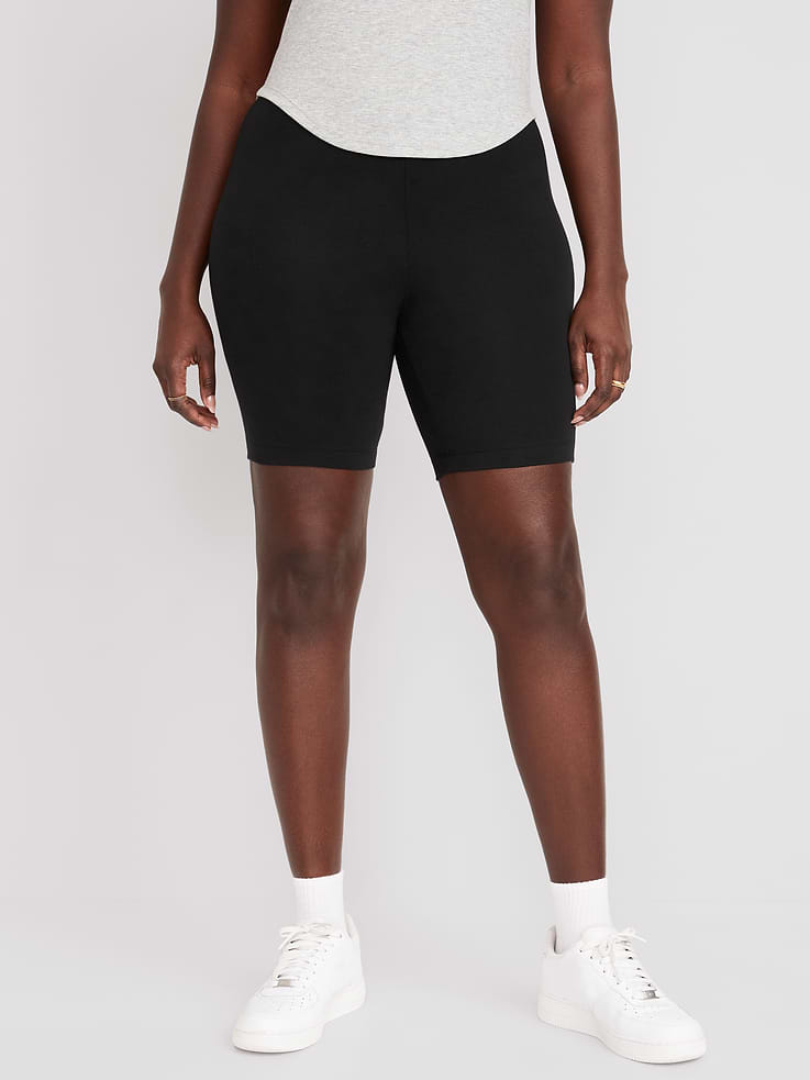 Image number 3 showing, High-Waisted Jersey Biker Shorts 3-Pack -- 8-inch inseam