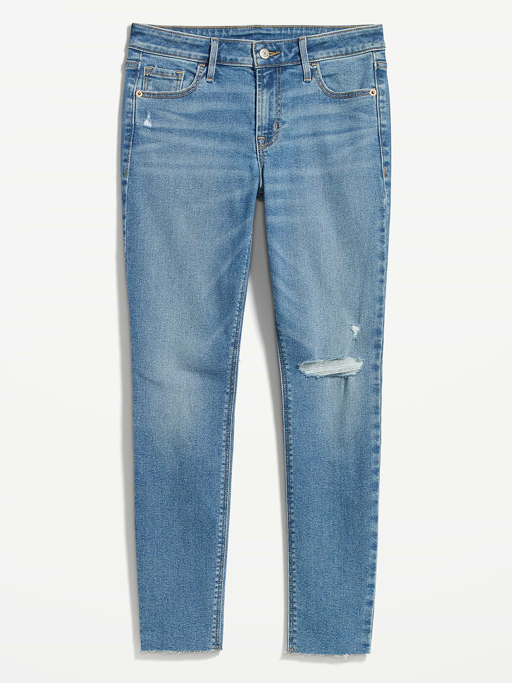 Image number 4 showing, Mid-Rise Rockstar Super-Skinny Ankle Jeans