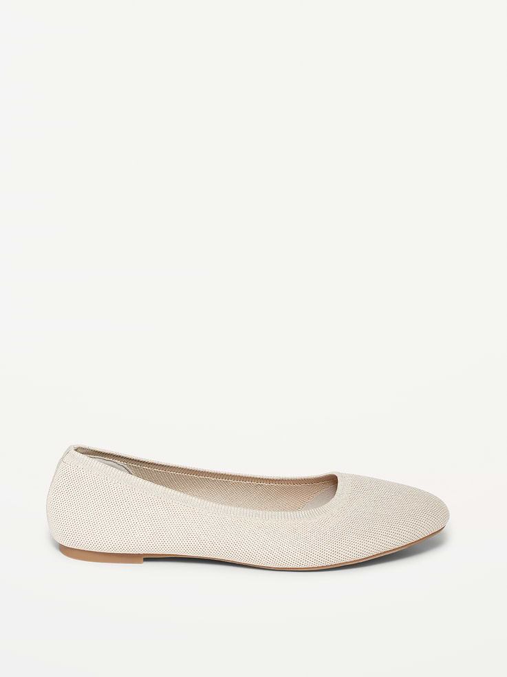 Image number 4 showing, Knit Almond-Toe Ballet Flats