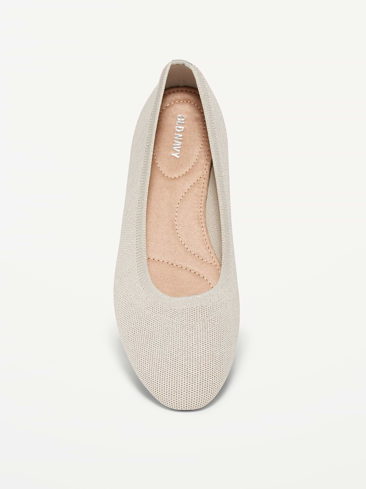 Image number 3 showing, Knit Almond-Toe Ballet Flats