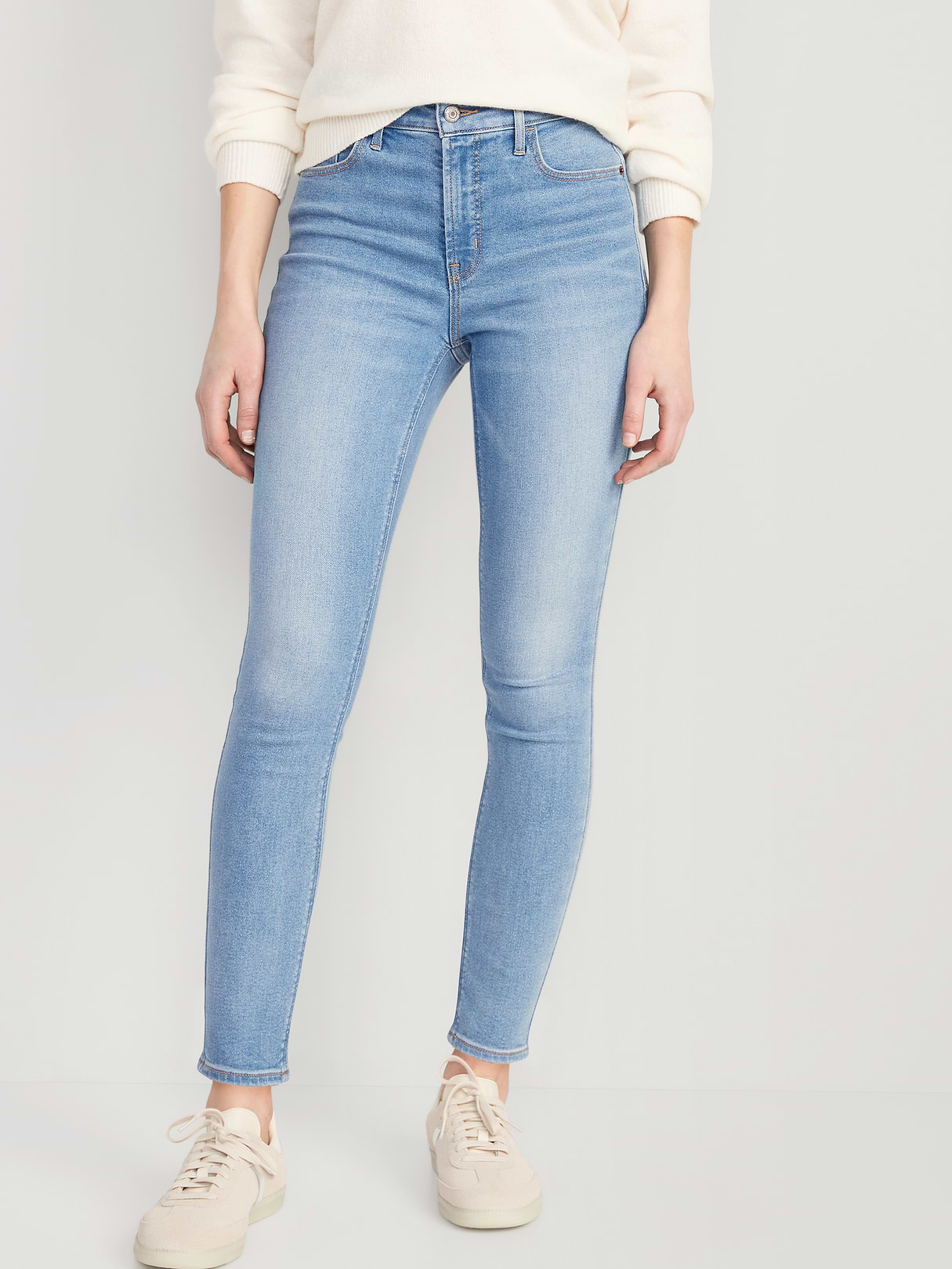 High-Waisted Rockstar Super-Skinny Jeans - Light Wash by Old Navy