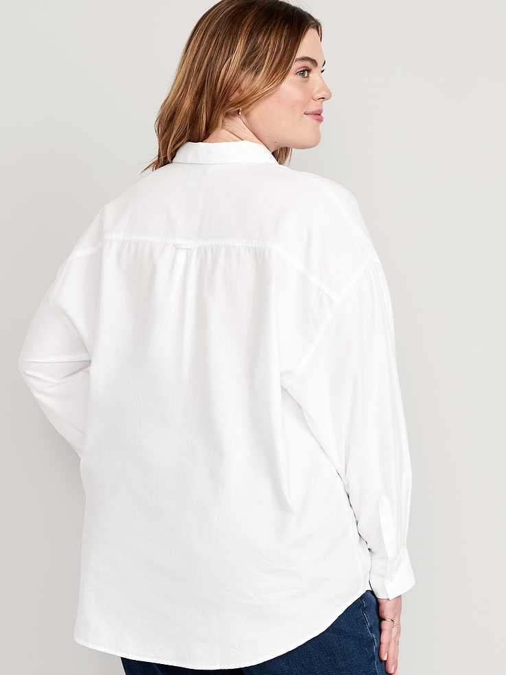 Image number 8 showing, Oversized Button-Down Boyfriend Shirt