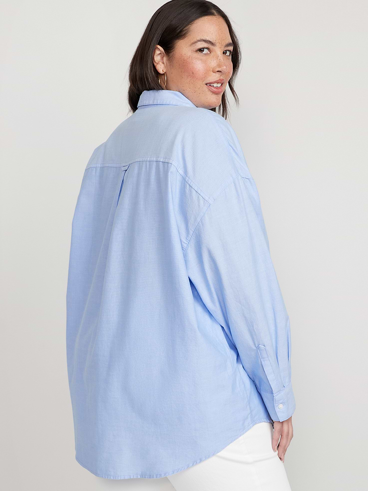 Image number 7 showing, Oversized Button-Down Boyfriend Shirt