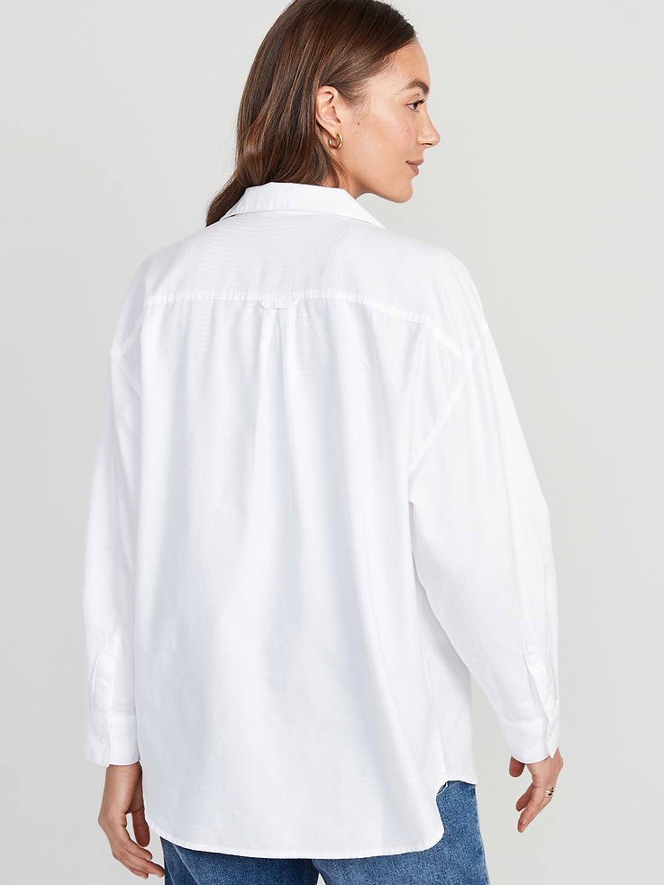 Image number 2 showing, Oversized Button-Down Boyfriend Shirt