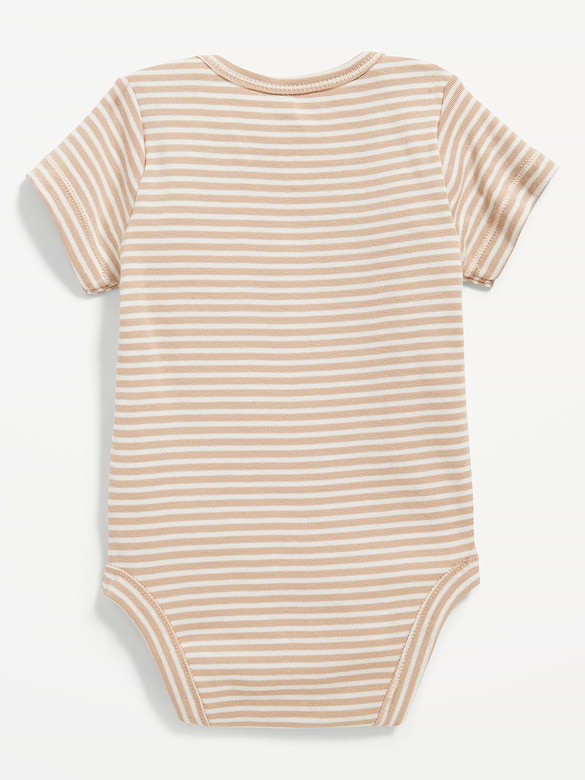 Cache-couche unisexe à manches courtes à logo imprimé pour Bébé