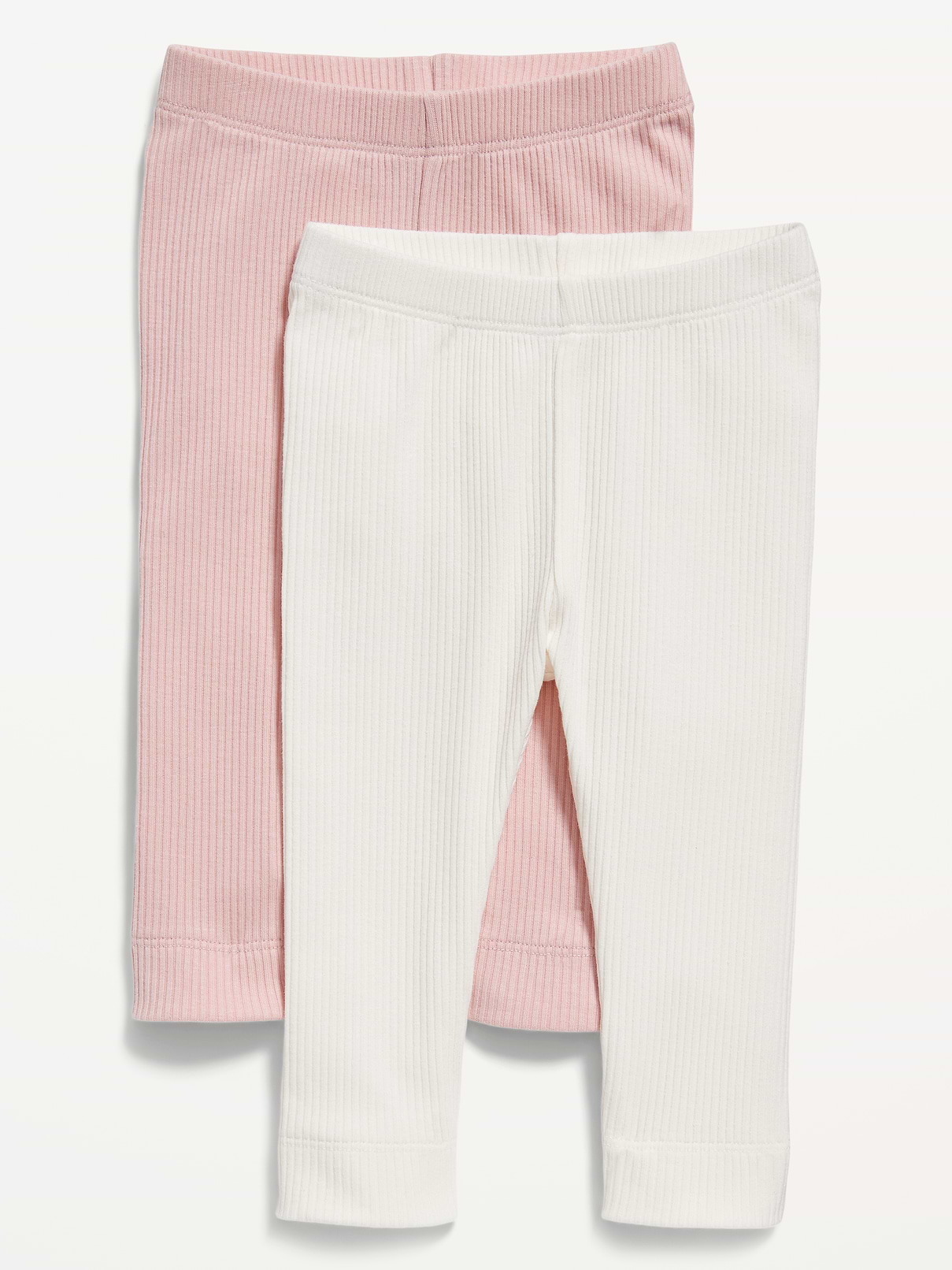 L'image numéro 1 présente Legging en tricot côtelé en U unisexe pour Bébé (paquet de 2)