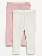 L'image numéro 1 présente Legging en tricot côtelé en U unisexe pour Bébé (paquet de 2)