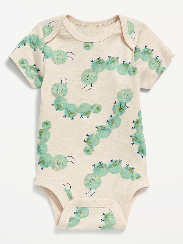 Cache-couche à manches courtes à motif unisexe pour Bébé