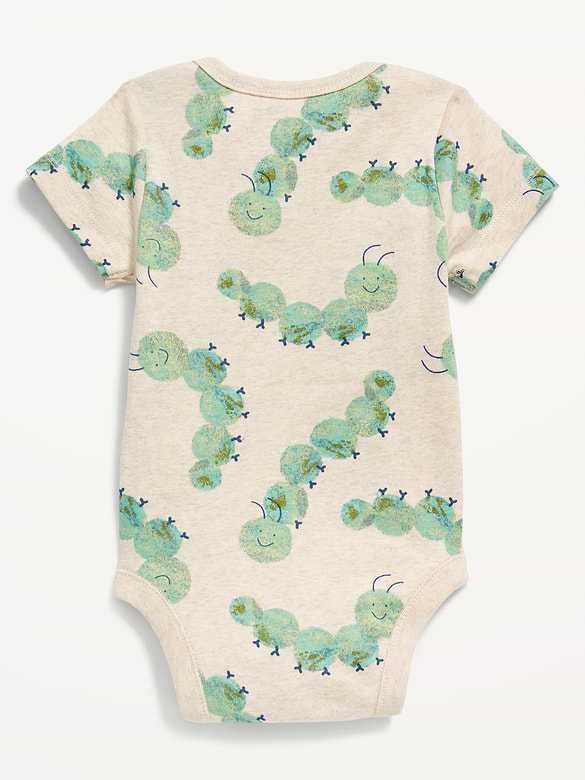 Cache-couche à manches courtes à motif unisexe pour Bébé