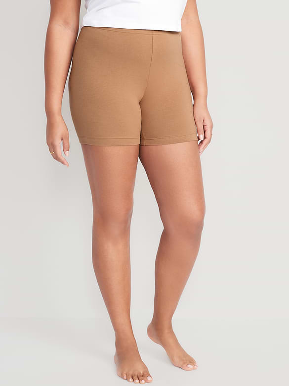 Cuissard en jersey à taille haute, entrejambe de 15 cm