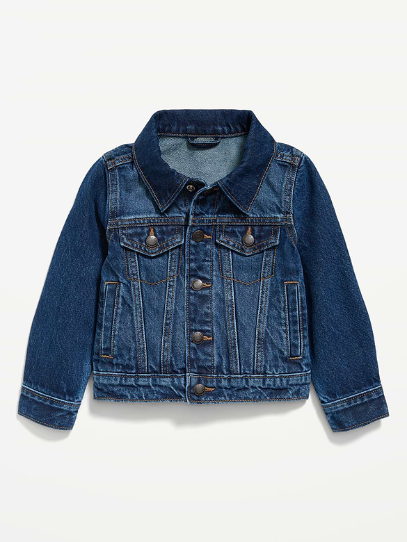 Veste de camionneur en denim unisexe pour Tout-petit