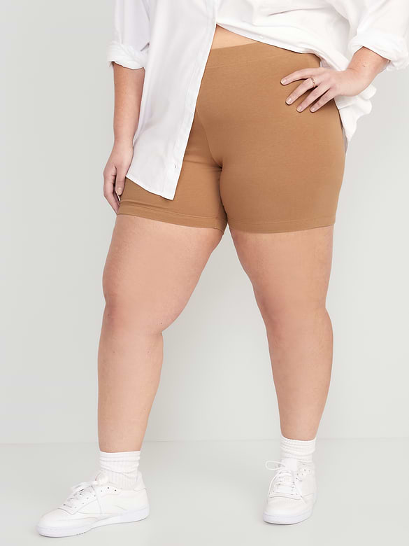 Cuissard en jersey à taille haute, entrejambe de 15 cm