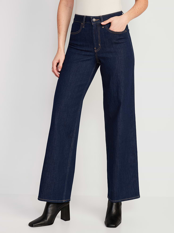Image number 1 showing, High-Waisted Wow Wide-Leg Jeans