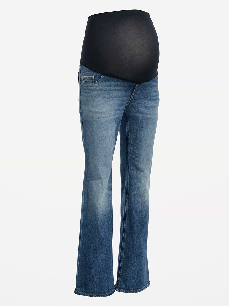 Image 4 of 5, Maternity Full-Panel Flare Jeans