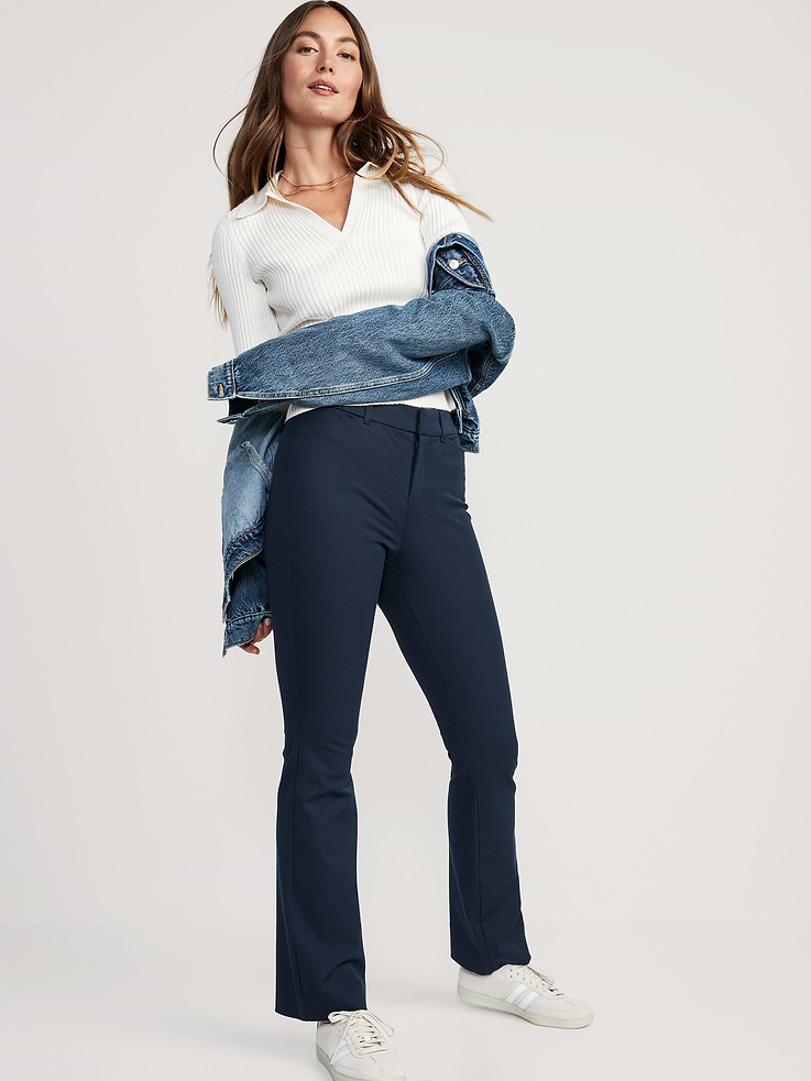 L'image numéro 3 présente Pantalon Pixie évasé à taille haute
