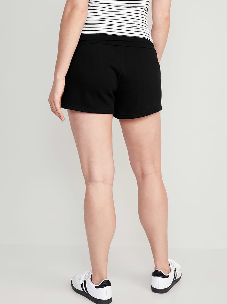 Image number 2 showing, Maternity Foldover-Waist Shorts -- 3-inch inseam