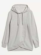 Image number 2 showing, Maternity Cross-Front Nursing Pullover Hoodie