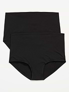 Image number 1 showing, Maternity 2-Pack Rollover-Waist Brief Underwear
