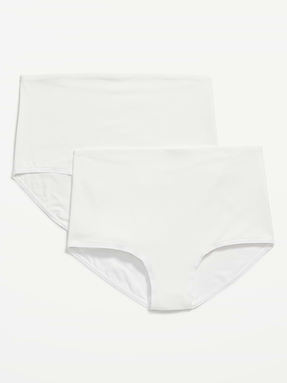 Maternity 2-Pack Rollover-Waist Jersey Hipster Underwear