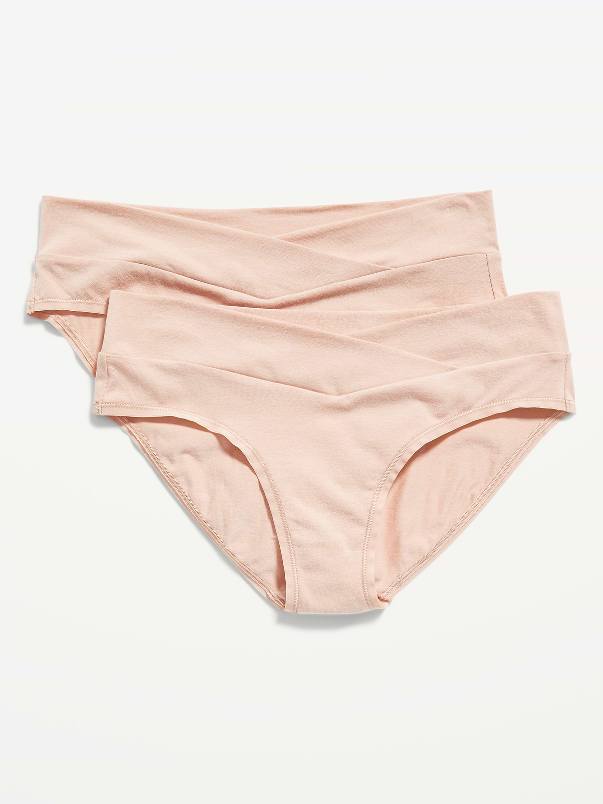 L'image numéro 1 présente Culotte bikini taille basse de maternité (paquet de 2)