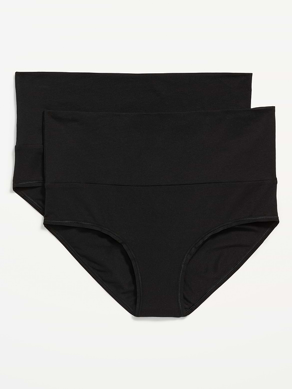 Maternity 2-Pack Rollover-Waist Hipster Underwear