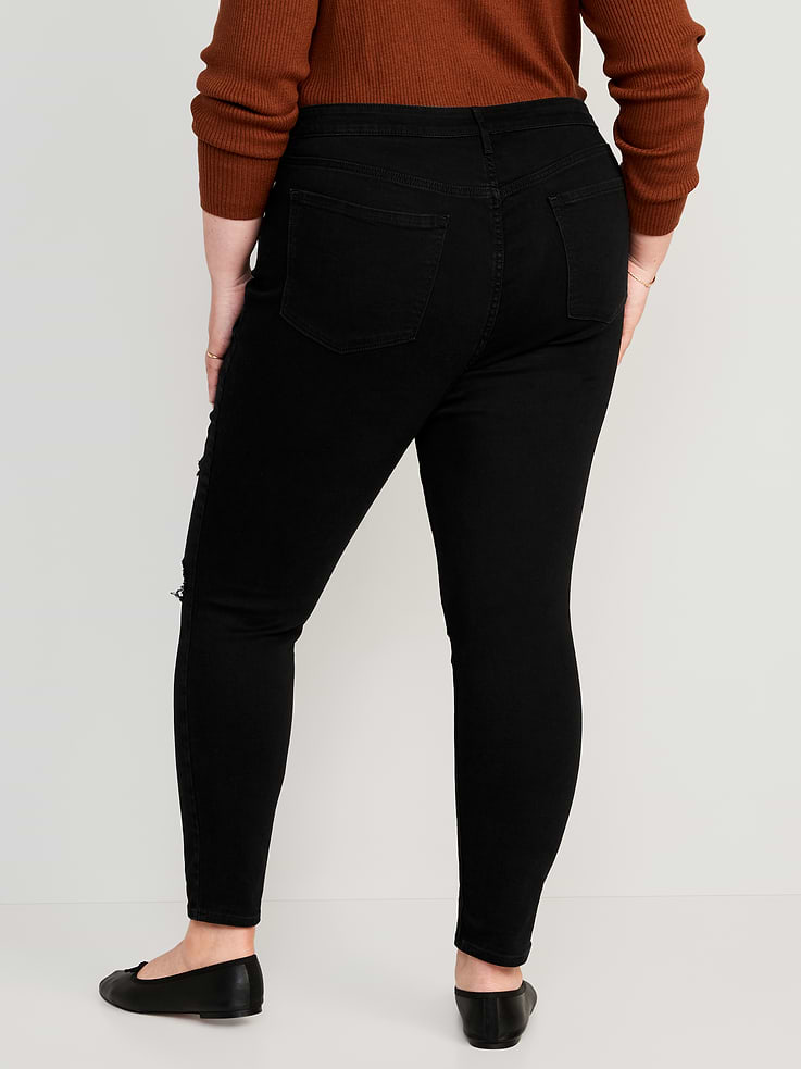Image number 9 showing, High-Waisted Rockstar Super-Skinny Jeans