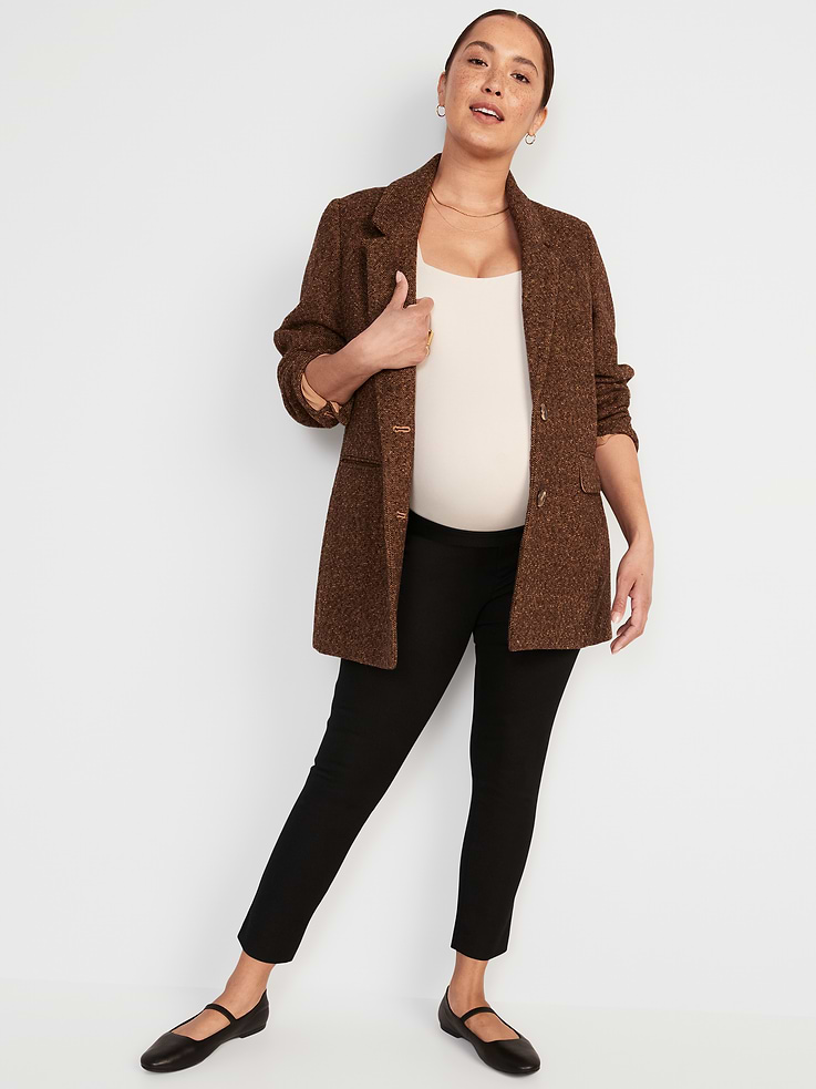 Image number 3 showing, Maternity Side-Panel Pixie Ankle Pants