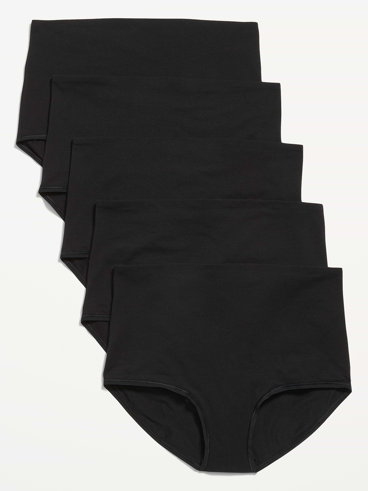 Image number 1 showing, Maternity 5-Pack Over-the-Bump Underwear Briefs
