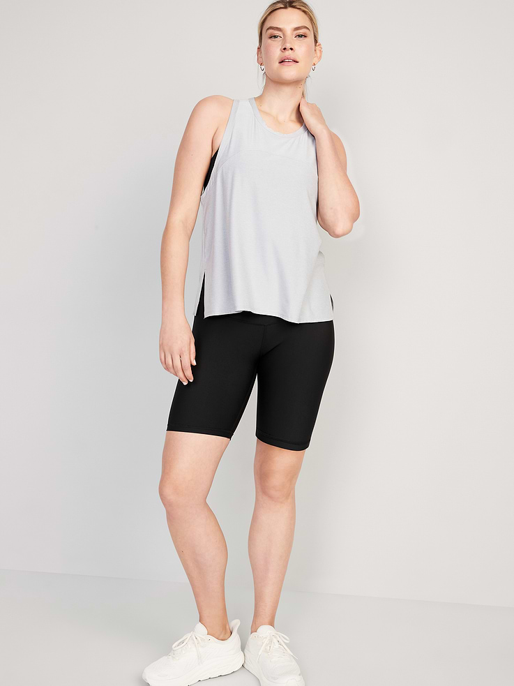 Image number 3 showing, Maternity Full-Panel PowerSoft Postpartum Support Biker Shorts -- 8-inch inseam