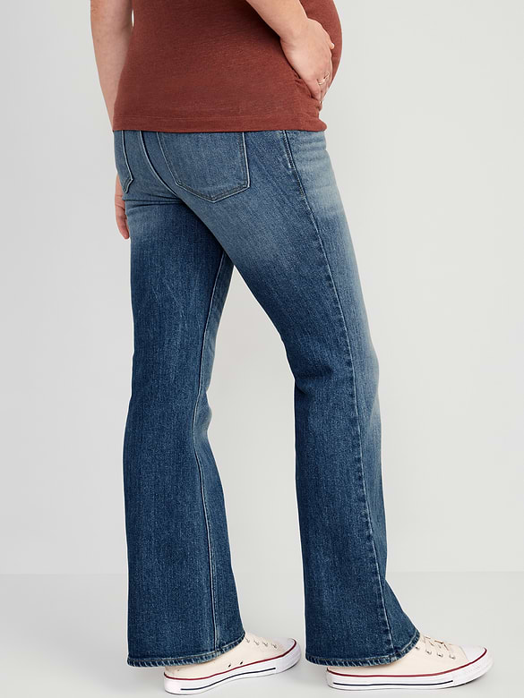 Maternity Full-Panel Flare Jeans