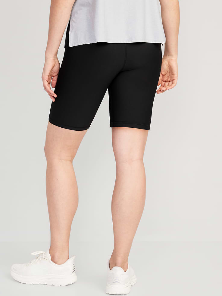 Image number 2 showing, Maternity Full-Panel PowerSoft Postpartum Support Biker Shorts -- 8-inch inseam