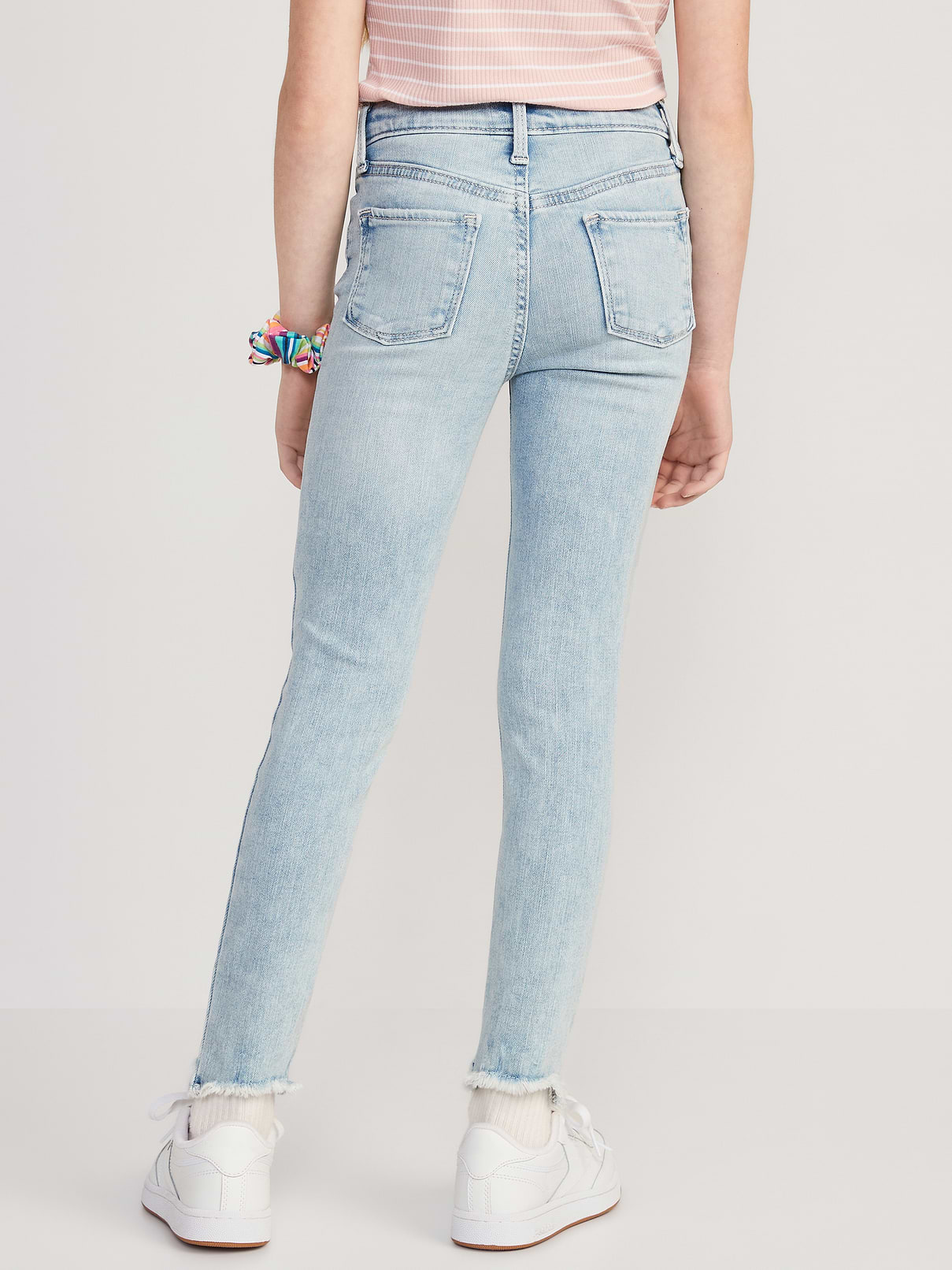 Image number 2 showing, High-Waisted Rockstar 360° Stretch Frayed-Hem Super Skinny Jeggings for Girls