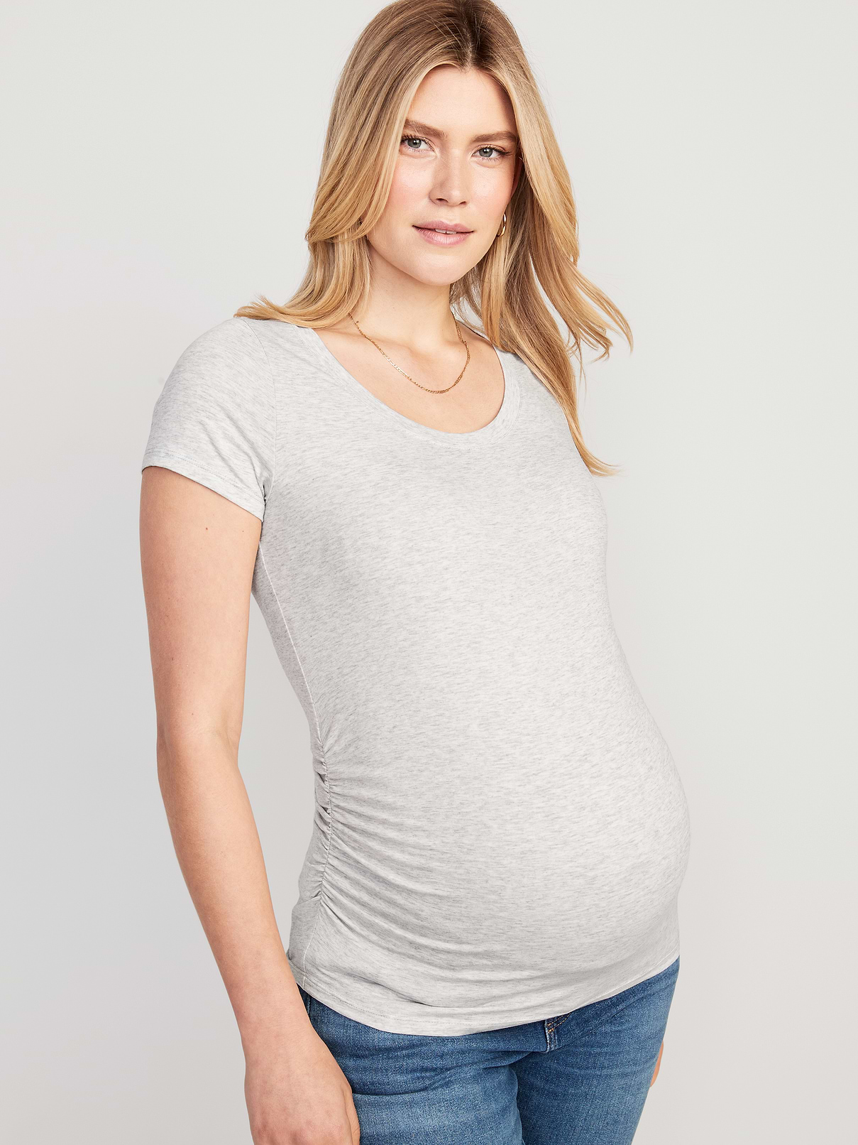 Image number 1 showing, Maternity EveryWear Scoop-Neck T-Shirt