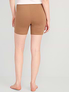 Image number 2 showing, High-Waisted Jersey Biker Shorts -- 6-inch inseam