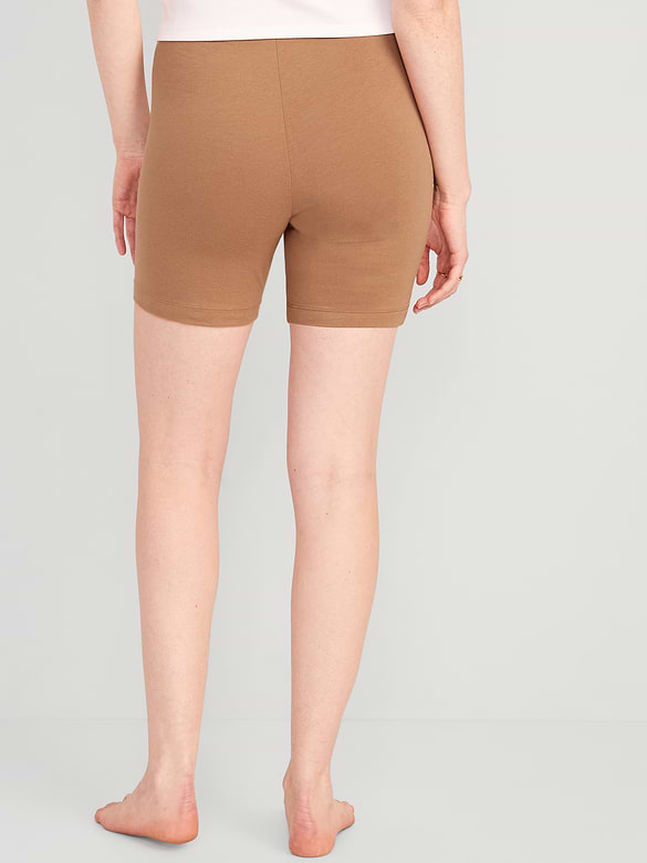Cuissard en jersey à taille haute, entrejambe de 15 cm
