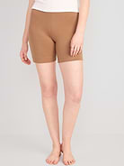 Image number 1 showing, High-Waisted Jersey Biker Shorts -- 6-inch inseam