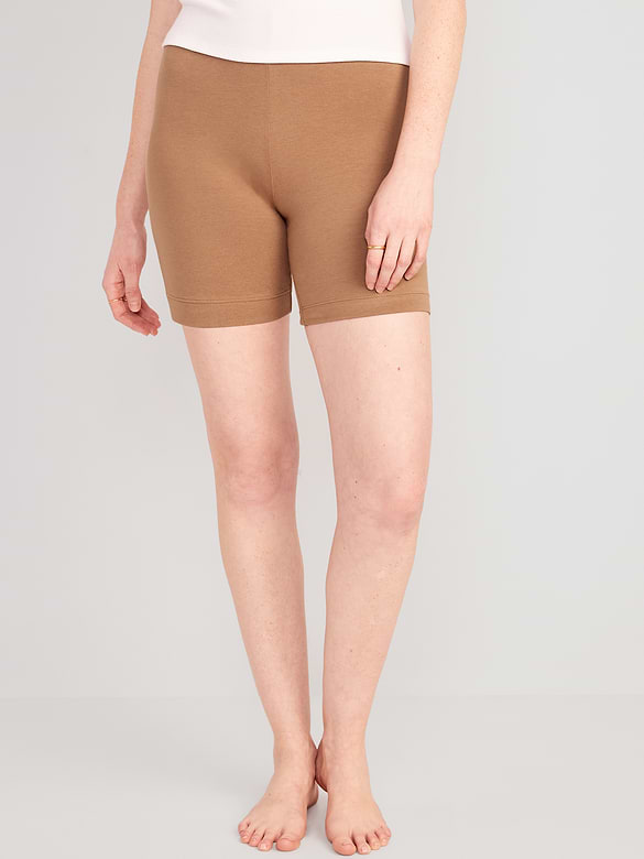 Cuissard en jersey à taille haute, entrejambe de 15 cm